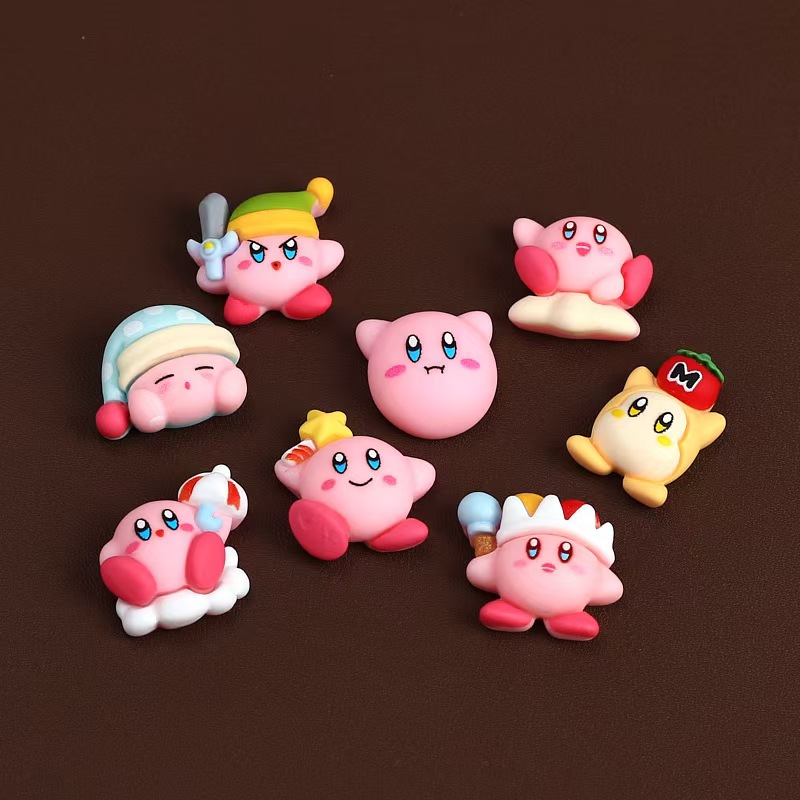 Model Kit Kirby - 8 sztuk/zestaw Kreskówkowe, urocze figurki anime