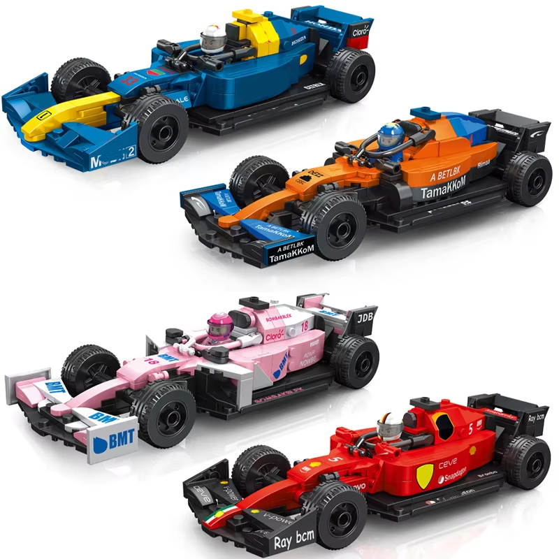 Model Kit Ferrari - Zestaw klocków wyścigowych Speed Rally Racing