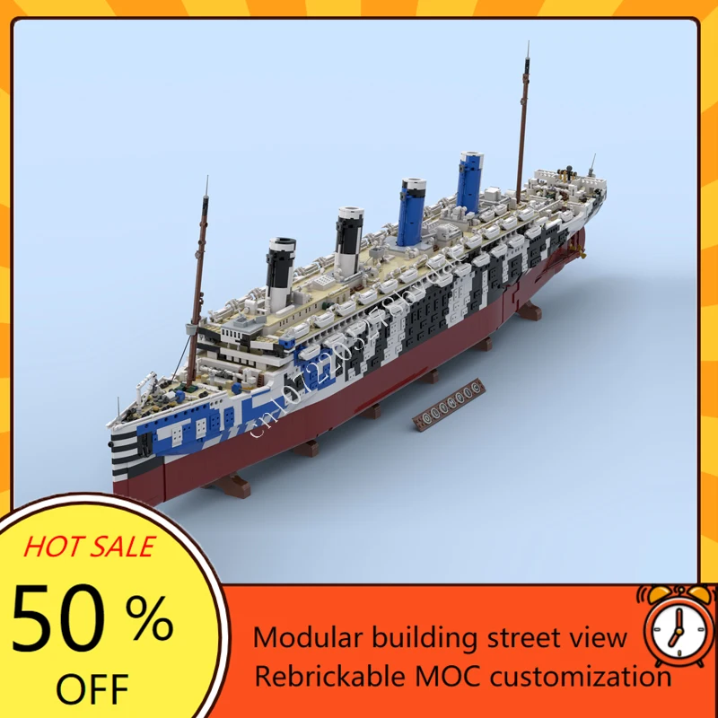 Model Kit Titanic - 10615 ELEMENTÓW MOC HMT Olympus Titanic