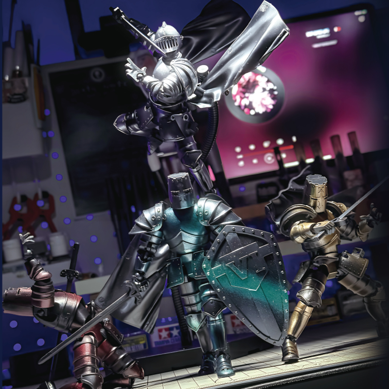 Model Kit Robot - Średniowieczny Rycerz Figurka Akcji DIY z